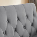 Artemax 55'' Modern Shiny Velvet Convertible Loveseat Sleeper Sofa Couch W 2 Lumbar Pillows, Adjustable Pull Out Bed And Removable Armrest For Nursery, Living Room, Apartment, Home Office Gray Foam Velvet