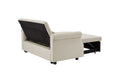 Artemax 55'' Modern Shiny Velvet Convertible Loveseat Sleeper Sofa Couch W 2 Lumbar Pillows, Adjustable Pull Out Bed And Removable Armrest For Nursery, Living Room, Apartment, Home Office Beige Foam Velvet