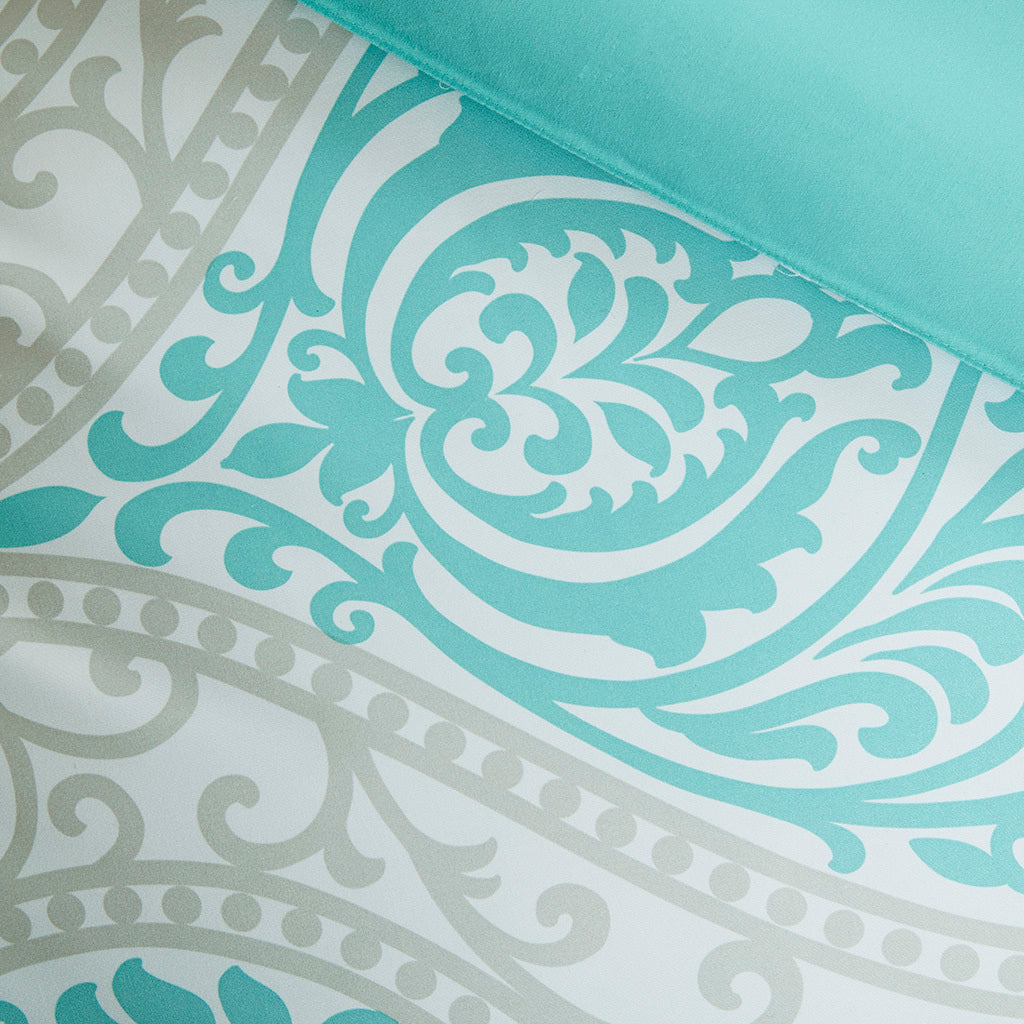 Comforter Set Twin Aqua Polyester
