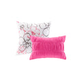 Floral Comforter Set King Pink Polyester