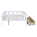 Full Size Daybed Wood Bed With Two Drawerswhite Full White Solid Wood