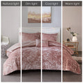 Velvet Comforter Set King Blush Polyester