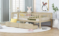 Twin Size Daybed Wood Bed With Two Drawers, Natural Twin Natural Solid Wood