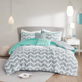 Comforter Set Full Aqua Polyester