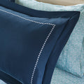 Boho Comforter Set With Bed Sheets Full Navy Polyester