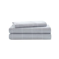 Striped Comforter Set With Bed Sheets Queen Blue Grey Polyester