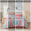 Boho Comforter Set With Bed Sheets Twin Xl Coral Polyester