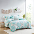 Comforter Set Twin Aqua Polyester