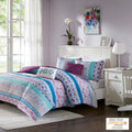 Comforter Set Twin Purple Polyester