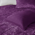 Velvet Comforter Set Twin Xl Purple Polyester