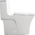 1.1 1.60 Gpf Dual Flush One Piece Toilet, Water Saving Elongated Comfort Height Floor Mounted, Soft Closing Seat, 1000 Gram Map Flushing Score Toilet, Gloss White 23T02 Gw Gloss White Ceramic