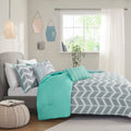 Comforter Set King Aqua Polyester