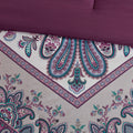 Boho Comforter Set With Bed Sheets Full Purple Polyester