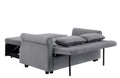 Artemax 55'' Modern Shiny Velvet Convertible Loveseat Sleeper Sofa Couch W 2 Lumbar Pillows, Adjustable Pull Out Bed And Removable Armrest For Nursery, Living Room, Apartment, Home Office Gray Foam Velvet