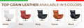 Modern Genuine Italian Leather Upholstered Chair Red Foam Leather