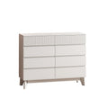 8 Drawer Storage Cabinet With Decorative Finish,For Bedroom,Living Room,Dining Room,Hallways,Easy Assembly White Mdf