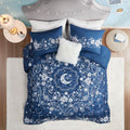 Celestial Comforter Set Twin Navy Polyester