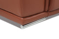 Genuine Italian Leather Power Reclining Sofa Camel Foam Leather
