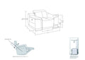 Genuine Italian Leather Power Reclining Chair Dark Gray Foam Leather