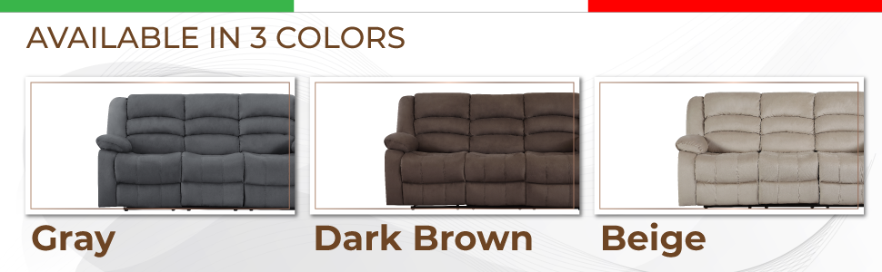 Transitional Microfiber Fabric Recliner Chair Brown Foam Fabric