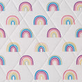 Cotton Cabana Stripe Reversible Quilt Set With Rainbow Reverse Full Pink Cotton