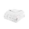 Clip Jacquard Comforter Set Twin Ivory Polyester