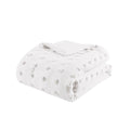 Clip Jacquard Comforter Set King Ivory Polyester