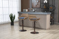 Coolmore Modern Swivel Bar Stools Set Of 2 Adjustable Counter Height Chairs With Footrest For Kitchen, Dining Room Blue Blue Primary Living Space Foam Linen