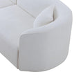 Luxury Modern Style Living Room Upholstery Curved Sofa With Chaise 2 Piece Set, Left Hand Facing Sectional, Boucle Couch, White White Boucle 3 Seat