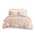 Clip Jacquard Comforter Set King Pink Polyester