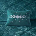 Velvet Duvet Cover Set Full Teal Polyester