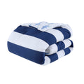 Cotton Cabana Stripe Reversible Comforter Set With Shark Reverse Full Navy Cotton