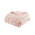 Clip Jacquard Comforter Set King Pink Polyester