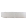 Luxury Modern Style Living Room Upholstery Curved Sofa With Chaise 2 Piece Set, Left Hand Facing Sectional, Boucle Couch, White White Boucle 3 Seat