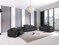 Genuine Italian Leather Power Reclining Sofa Dark Gray Foam Leather