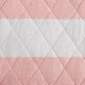 Cotton Cabana Stripe Reversible Quilt Set With Rainbow Reverse Twin Pink Cotton