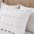 Clip Jacquard Comforter Set King Ivory Polyester