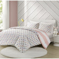 Cotton Cabana Stripe Reversible Comforter Set With Rainbow Reverse Full Pink Cotton