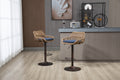 Coolmore Modern Swivel Bar Stools Set Of 2 Adjustable Counter Height Chairs With Footrest For Kitchen, Dining Room Blue Blue Primary Living Space Foam Linen