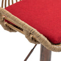 Coolmore Swivel Bar Stools Set Of 2 Adjustable Counter Height Chairs With Footrest For Kitchen, Dining Room 2Pc Set Red Polyester