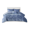 Velvet Comforter Set King Blue Polyester