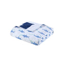 Cotton Cabana Stripe Reversible Quilt Set With Shark Reverse Full Navy Cotton