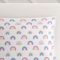 Cotton Cabana Stripe Reversible Quilt Set With Rainbow Reverse Full Pink Cotton