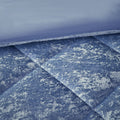 Velvet Duvet Cover Set King Blue Polyester