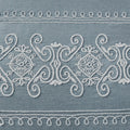 Embroidered Comforter Set Full Blue Polyester