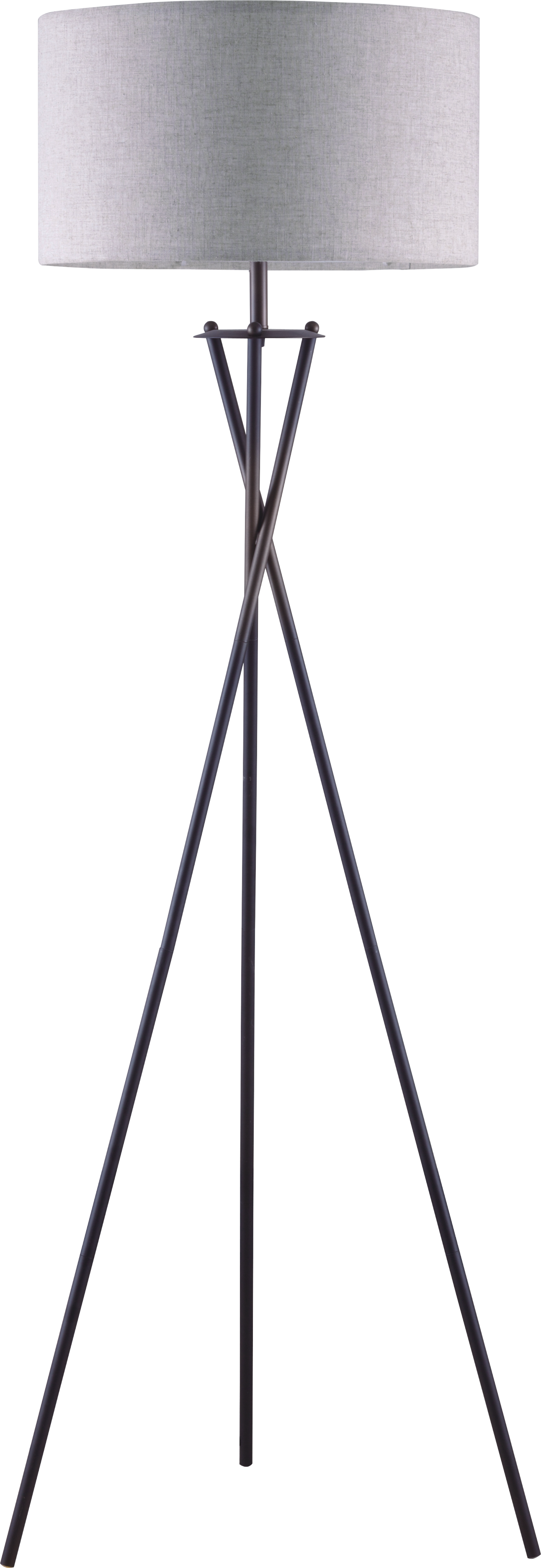 65" Crossed Tripod Floor Lamp 1.66 7.26 Bronze Metal