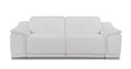 Genuine Italian Leather Power Reclining Sofa White Foam Leather
