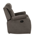 Reclining Transitional Microfiber Fabric Loveseat Brown Foam Fabric