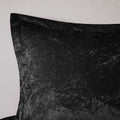 Velvet Duvet Cover Set Full Black Polyester