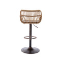Coolmore Swivel Bar Stools Set Of 2 Adjustable Counter Height Chairs With Footrest For Kitchen, Dining Room 2Pc Set Beige Polyester